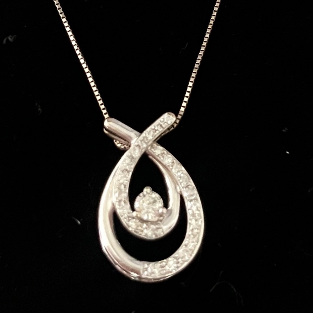 Diamond Necklace 1/3 ct tw White Gold